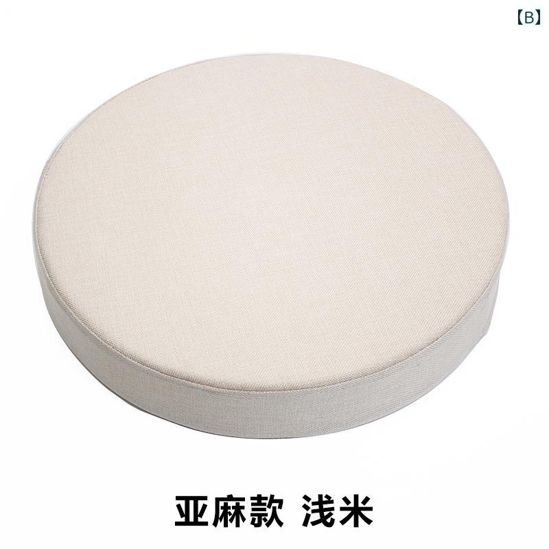 リネン クッション ラウンド ラタン チェア スポンジ 瞑想 布団 シンプル インテリア リビング ダイニング カジュアル ホーム [2]