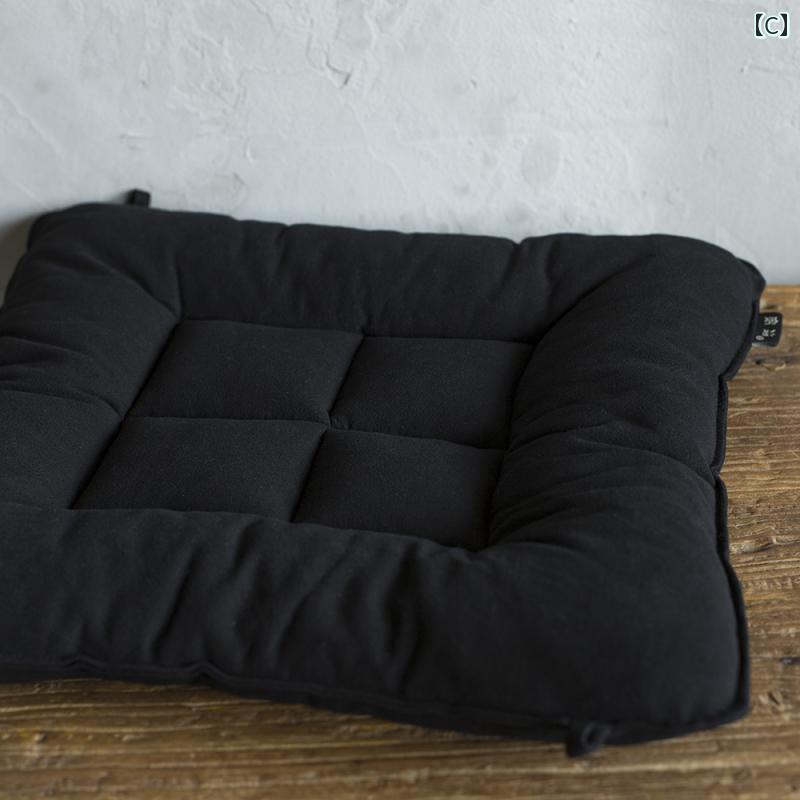 コットンリネン シート クッション 背もたれ ストラップ チェア 小型 爽やか マルチ カラー 和風 畳 出窓 インテリア モダン