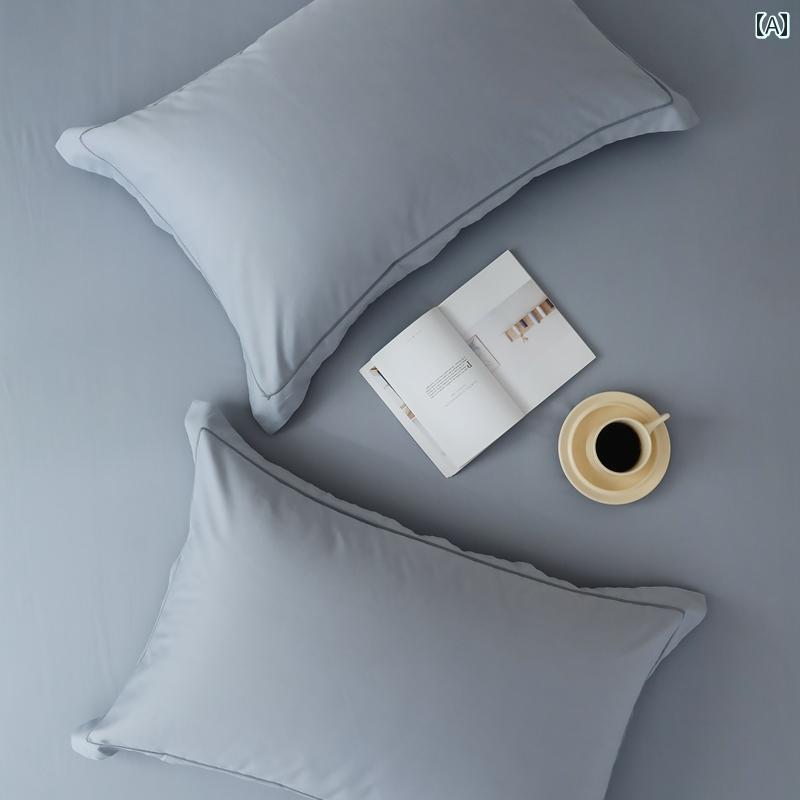 コットン ダブル 繊維 綿 枕カバー 無地 シンプル 軽量 ペアセット ペールトーン おしゃれ ピローケース クッション オールシーズン