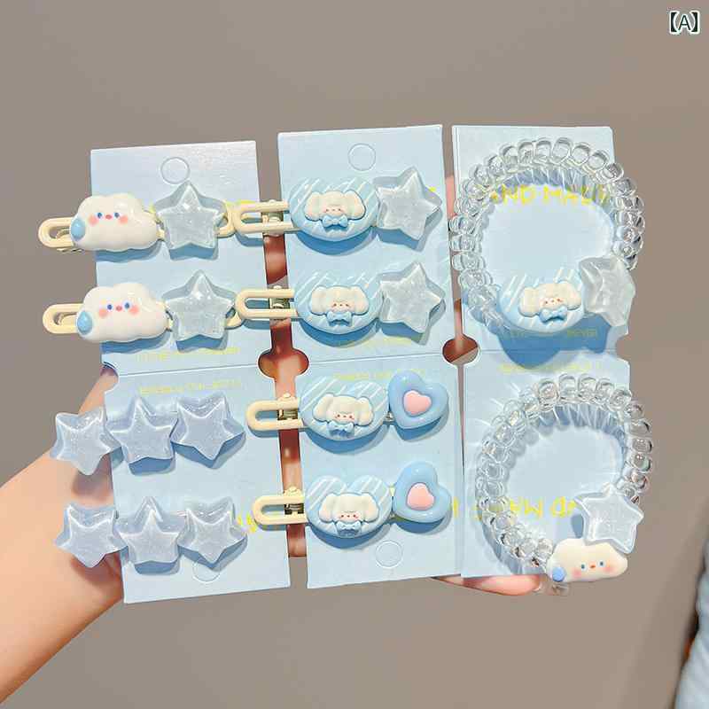 かわいい クラウド スター ヘアピン 女性 サイド 前髪 クリップ bb カモノハシ 頭飾り アップスタイル おしゃれ エレガント アレンジ