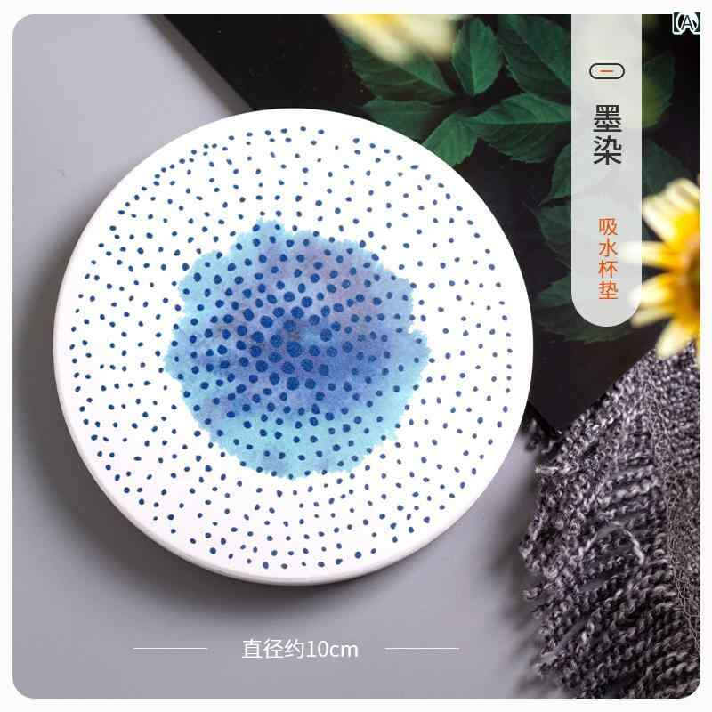 北欧 珪藻土 セラミック 吸収 コースター 速乾性 イン スタイル 断熱 パッド オフィス用 やけど 防止 ティー キッチン インテリア