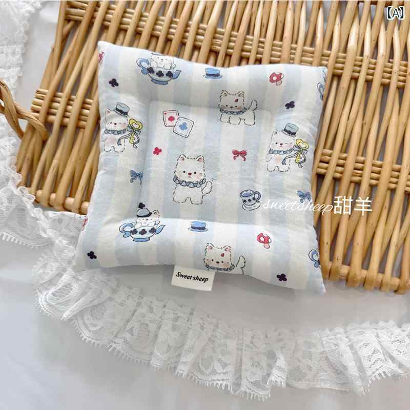 韓国 デスク トップ用 リボン キルティング 厚手 断熱 コースター 布 キッチン マット 装飾 撮影 小道具 カジュアル かわいい