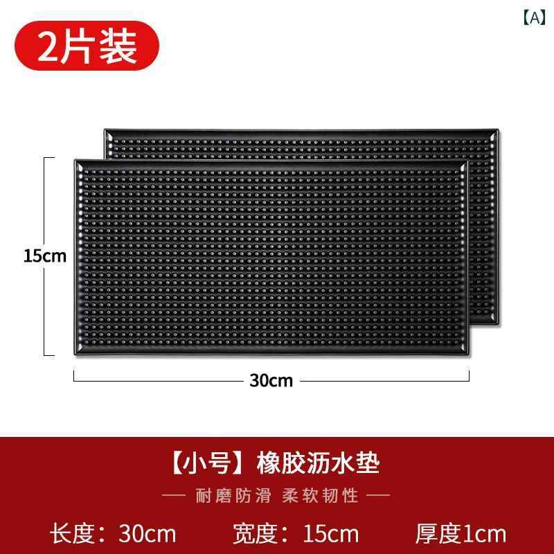 ウォーター マット シリコン 水 フィルター キッチン 防水 カップ ミルクティー 排水 滑り止め コースター バー大 サイズ