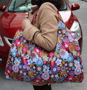 特大サイズ 折りたたみ式 エコバッグ ショッピング 洗える 花柄 フラワー くま ベア ポップ カラフル アニマル柄 コンパクト