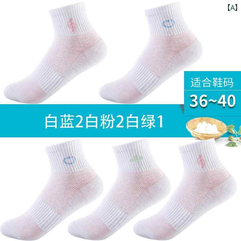 ソックス レディース ショート 夏 薄手 2025年 綿 防臭 メッシュ 通気性 スポーツ ミドル チューブ レディースソックス