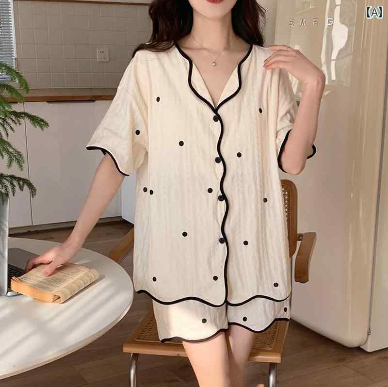 胸パッド 付き パジャマ レディース 夏 スタイル 綿 半袖 ショートパンツ カジュアル アンチ バンプ 2025 ワンピース 生地素材構成: ポリエステル繊維95%.ポリウレタン弾性繊維(スパンデックス)5%襟のタイプ：Vネックサイズ: ...