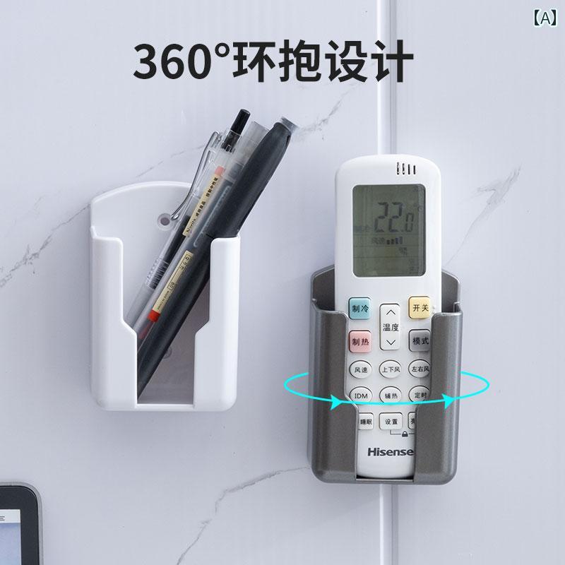 エアコン リモコン ブラケット ハンガー 壁 固定 シート 収納 ラック ボックス 壁掛け インテリア シン..