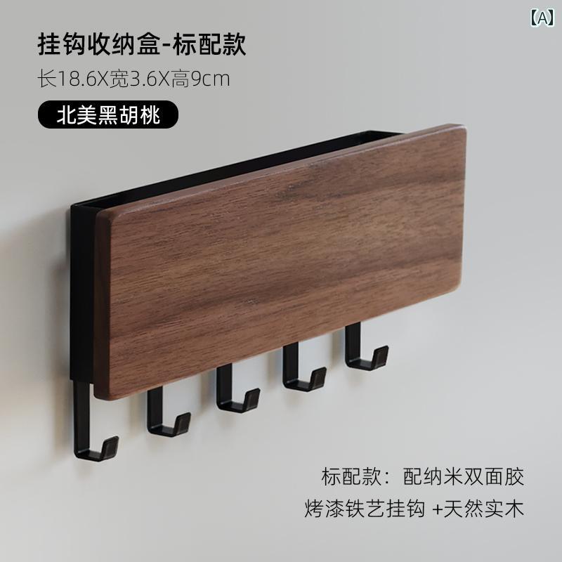 無垢材 マグネット式 キーフック 玄関 ドア ポーチ マスク 傘 リモコン 収納 ボックス 壁掛け ラック ..