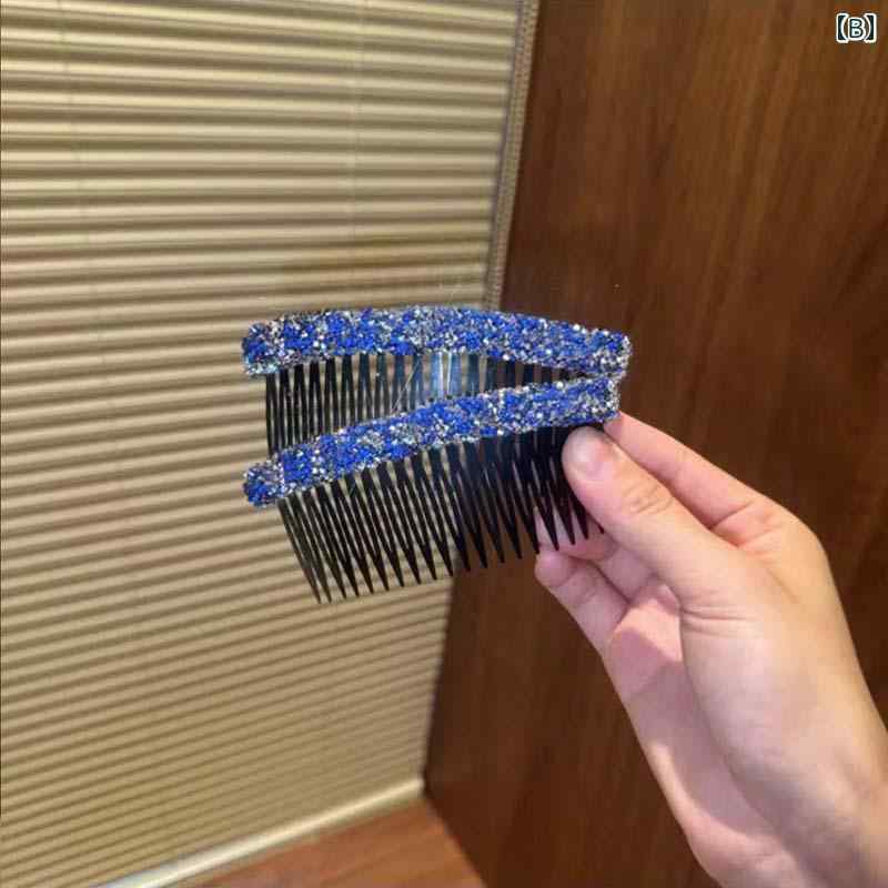 前髪 クリップ コーム 豪華 ヘッドウェア キラキラ スパンコール パーティー ヘアアクセサリー ヘアメイク グリッター おしゃれ