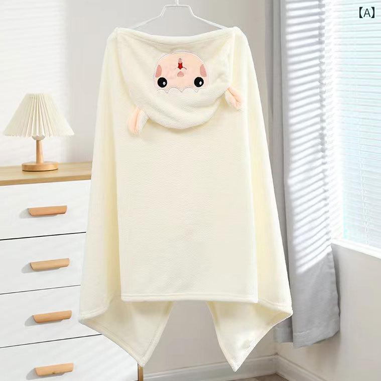 赤ちゃん用 綿 ミディアム ラージサイズ 子供用 フード 付き マント 水 吸収 男の子 女の子 バスタオル..