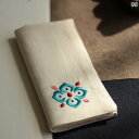 ケーソン 柄 ┇ 刺繍 ハンカチ レトロ チャイナ風 人 男性・ 女性 ギフト 吸 汗.ワンポイント.シンプルカラフルカラー