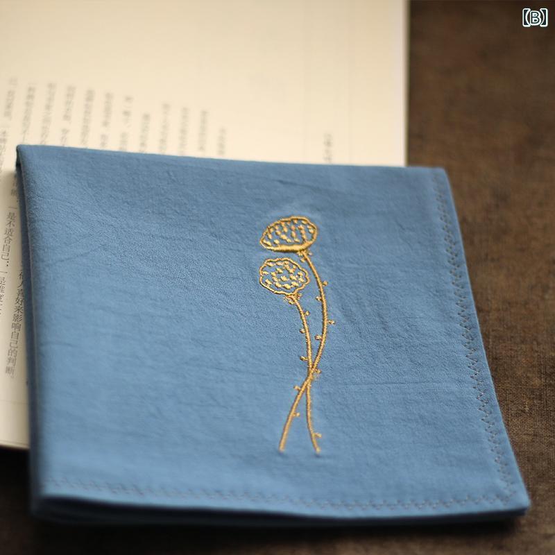 刺繍 ハンカチ 女性用 吸 汗 二層 式 メンズ 四角 スカーフ 誕生日 プレゼント 風 ...