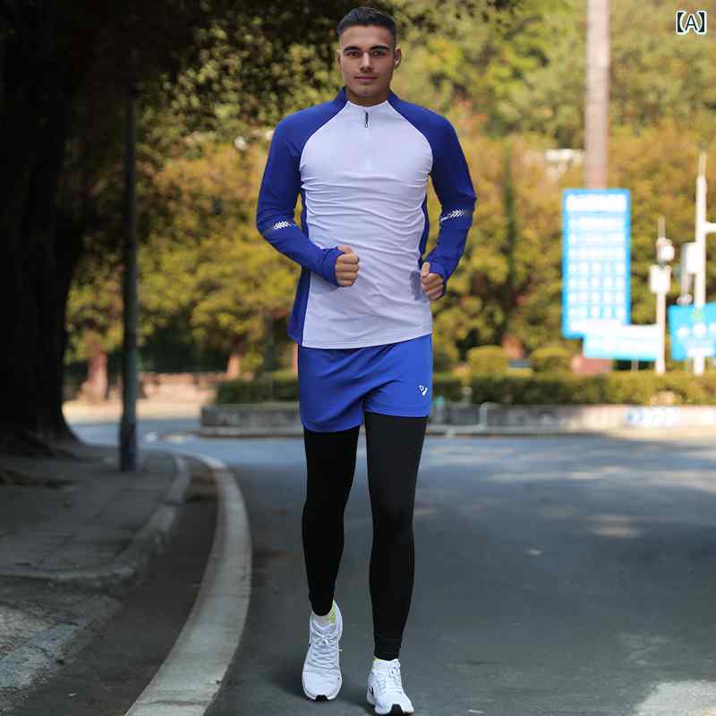 メンズ スポーツ スーツ 携帯電話 収納 付き 秋冬 ランニング 登山 マラソン 速乾性 服 フィットネス ..