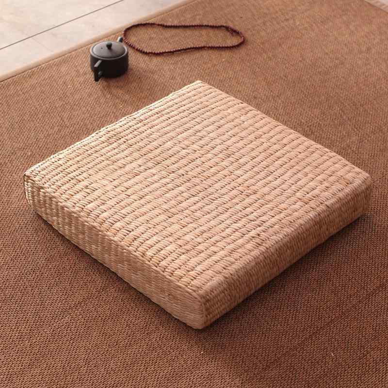 わら 椅子 クッション 正方形 厚手 冬用 家庭用 畳 布団 屋外用 硬度 アップ インテリア リビング ダイ..