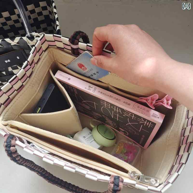 夏 野菜 バスケット 小さめ 編み バッグ ショッピング レディース毎日の 通勤 ママ 裏地 付き.可愛いカラフルカラーオシャレ