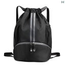 日本 バスケットボール 分離 スイミング 巾着 袋 バックパック メンズ ボール 学生用 ポータブル スクール ブラック ブルー グリーン オレンジ レッド イ...