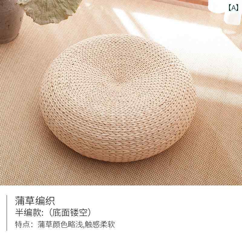 わら 布団 畳 クッション 和風 厚手 籐 家庭用 丸型 瞑想 マット ラタン おしゃれ ...