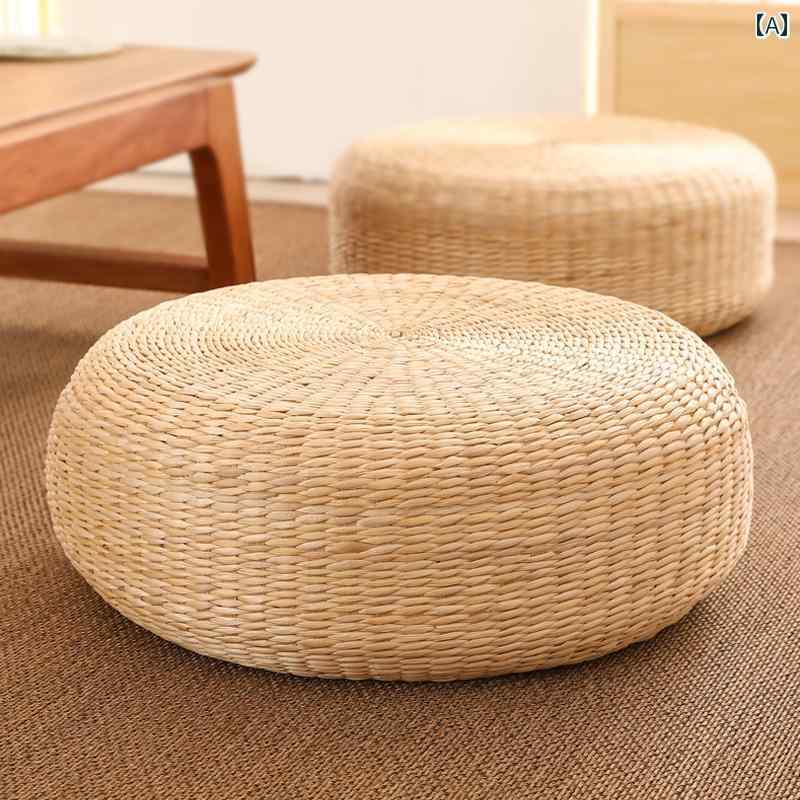 【美品】ラタン　籐　座布団　5枚セット　手織り　クッション 美品】ラタン 籐 座布団 5枚セット 手織り クッション m21946384033_1