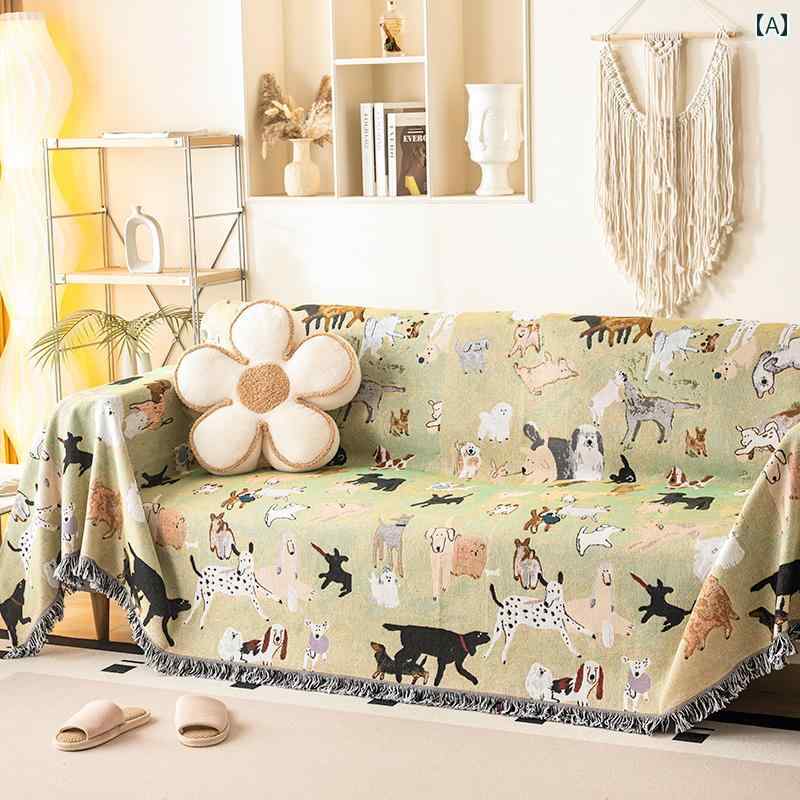 ポリエステル コットン ソファカバー 布 ソファ クッション タオル シングル フル カバー ブランケット オール シーズン ユニバーサル素材：ポリエステル綿サイズ：180*130cm [大きめのシングル向き] 180*180cm [シング...