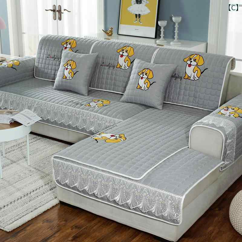 北欧 ソファ クッション 2025 四季 ユニバーサル 生地 コットン 滑り止め シート カバー 背もたれ 布 インテリア リビングルーム