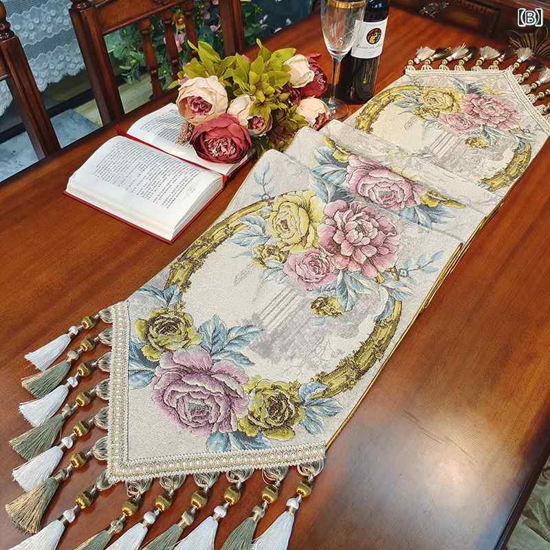 アメリカン コーヒー テーブル フラグ レトロ ラグジュアリー ニュー チャイニーズスタイル 35 cm 幅 ダイニング クロス