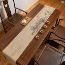 チャイナ風 テーブル フラグ 防水 マット インク 風景 画 禅 茶 布 ティータオル 長 宴会 インテリア モダン おしゃれ リビング ダイニング