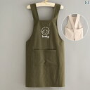 シンプル 綿麻 エプロン キッチン 家庭用 夏 薄手 通気性 ウエスト 女性 花 アート 作品 耐摩耗 ホームインテリア カジュアル