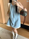 マタニティ 服 2025 夏 フレンチ レトロ レース スプライシング デニムベスト マタニティドレス 小さい サイズ かわいい カジュアル