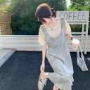 妊婦用 オーバーオール スカート 甘い 小さめ 爽やか ワンピース ツーピー スーツ ゆったり スタイリッシュ 夏 ドレス