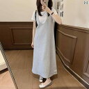 マタニティウェア 夏 2025 シンプル ゆったり 体型 カバー ベスト ワンピース ツーピース 妊婦 かわいい カジュアル