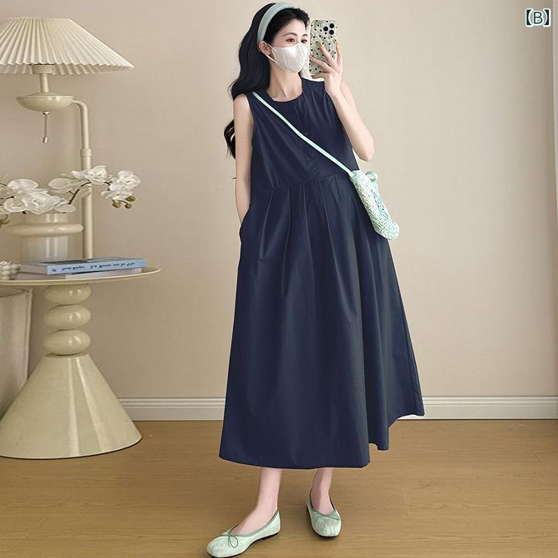 マタニティ 夏 ドレス 2025 ベスト スーツ ゆったり 妊娠 女性用 かわいい カジュ...
