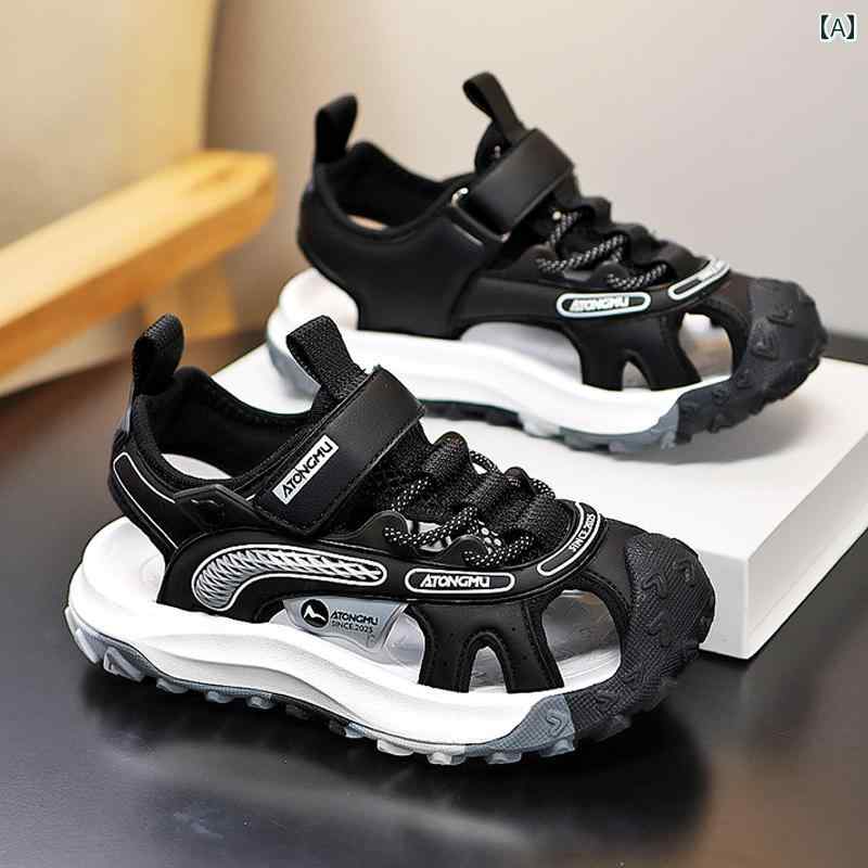 子供 靴 男の子用 サンダル 2025 夏 子供用 スポーツ 滑り止め ビーチ シューズ ソフト ソール カジュアル スポーティー スポーツ スニーカー