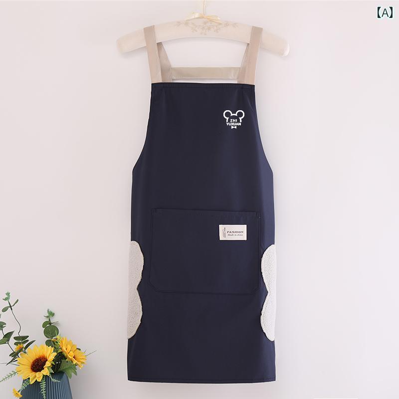 日本製 エプロン キッチン 専用 防水・ 防油 2025年 夏 薄手 通気性 ウエスト 家庭 料理 ケータリング ホームインテリア シンプル カジュアル