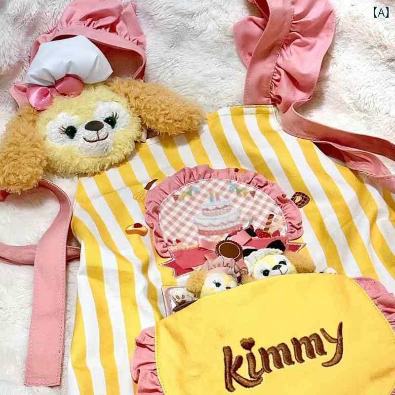 Sommelier Aprons - かわいい ストライプ エプロン ゆるい レース デザート ショップ キッチン ベーキング スモック ホームインテリア シンプル カジュアル