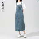 妊婦用 マタニティ デニム オーバーオール スカート ゆったり サスペンダー ロング アウター 大きいサイズ スタイル マタニティウェア