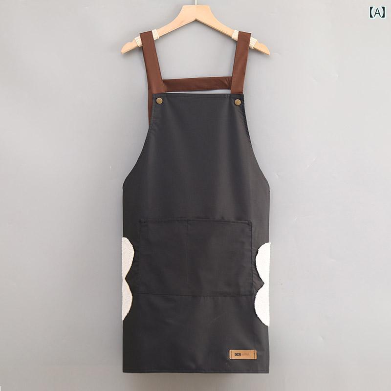 防水 エプロン ウエスト キッチン ホーム 2025 新型 レッド 耐油 女性 ケータリング 専用 作業服 調理 シンプル カジュアル