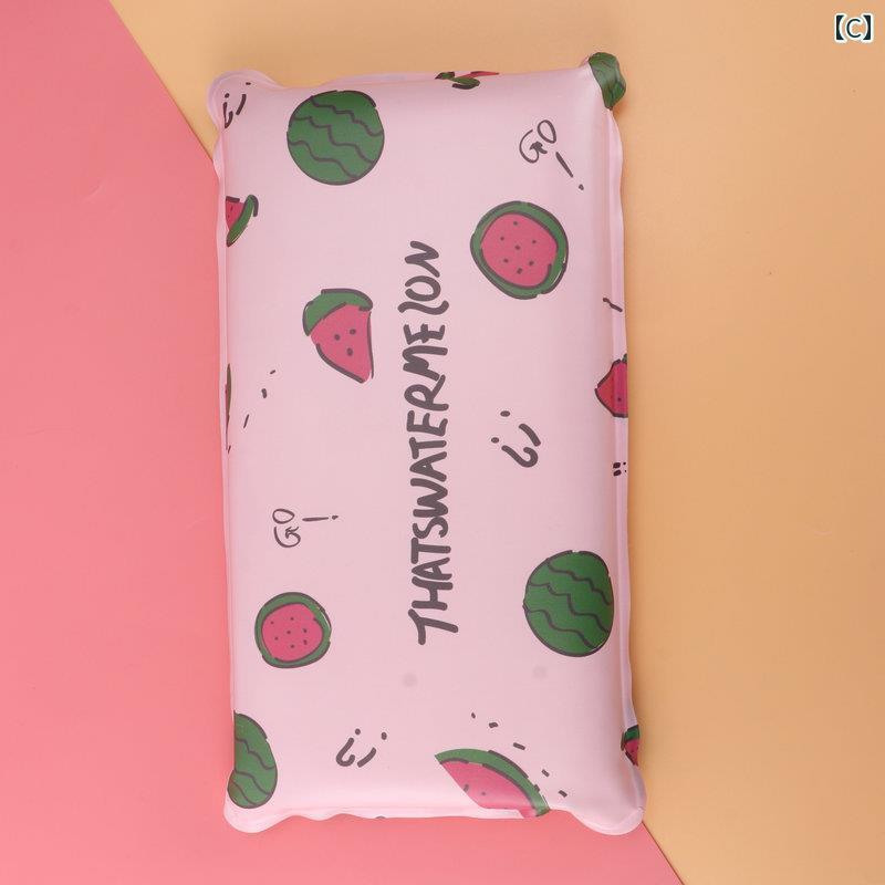 夏用 アイス 枕 子供用 冷却 学生用 昼寝用 厚手 水分 注入 不要 大人用 スポンジ パッド カジュアル かわいい 冷たい インテリア ベッドルーム