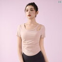 ヨガ ウェア レディース 2025年 半袖 スリム ランニング スポーツ トップス ピラティス トレーニングウェア フィットネスウェア