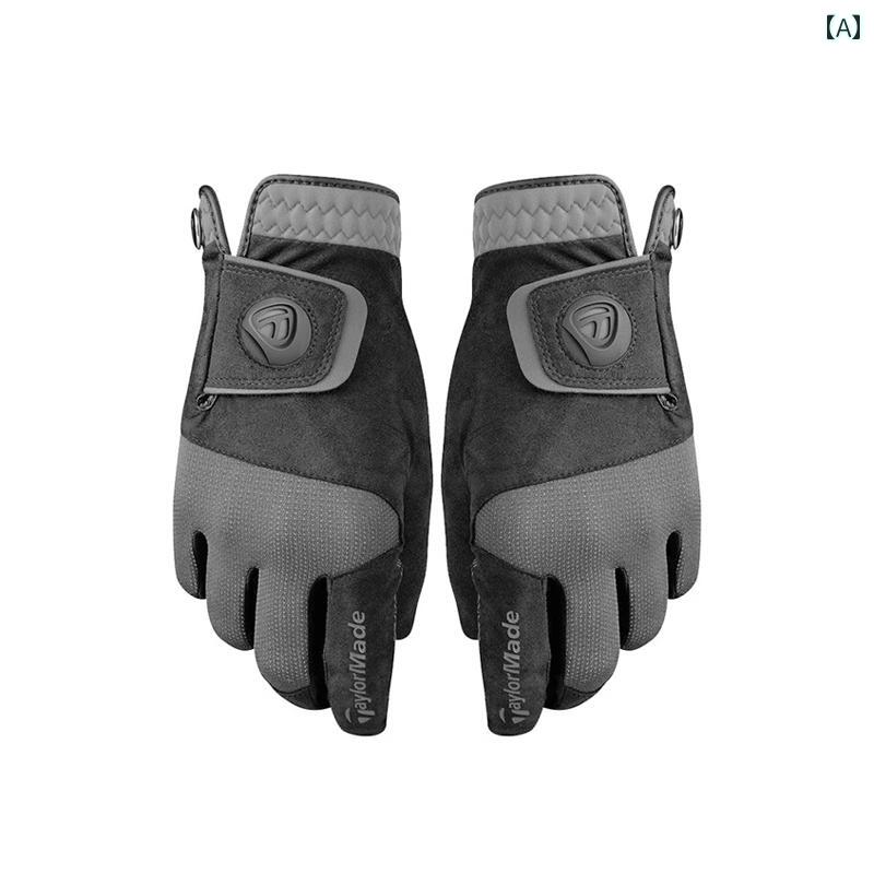 テーラーメイド TaylorMade ゴルフ グローブ メンズ レインコントロール 梅雨 対策 滑り止め 両手用 ブ..