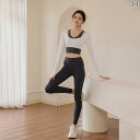 ヨガ スーツ レディース ピラティス トレーニング トップス 胸パッド 付き年 秋冬 スポーツ フィットネスウェア 長袖.シンプル