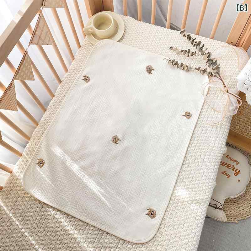 LINEAR shopのベビー おむつ パッド 防水 洗える 綿 通気性 大型 幼稚園 ベッド 子供 一晩 幼児防水で洗える 綿製のおむつシート｜アングル2