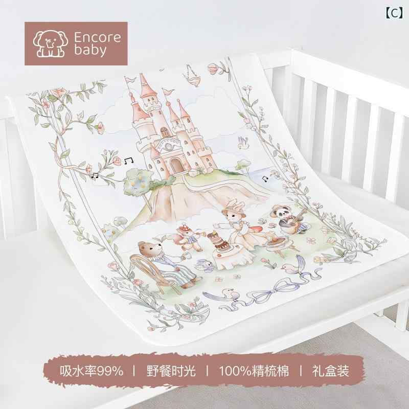 ベビー 防水 洗える 大きいサイズ コットン 通気性 夜用 子供用 ベッド シーツ おむつ パッド 大きいサイズで洗える防水ベッドパッドは.赤ちゃん綿で通気性があり