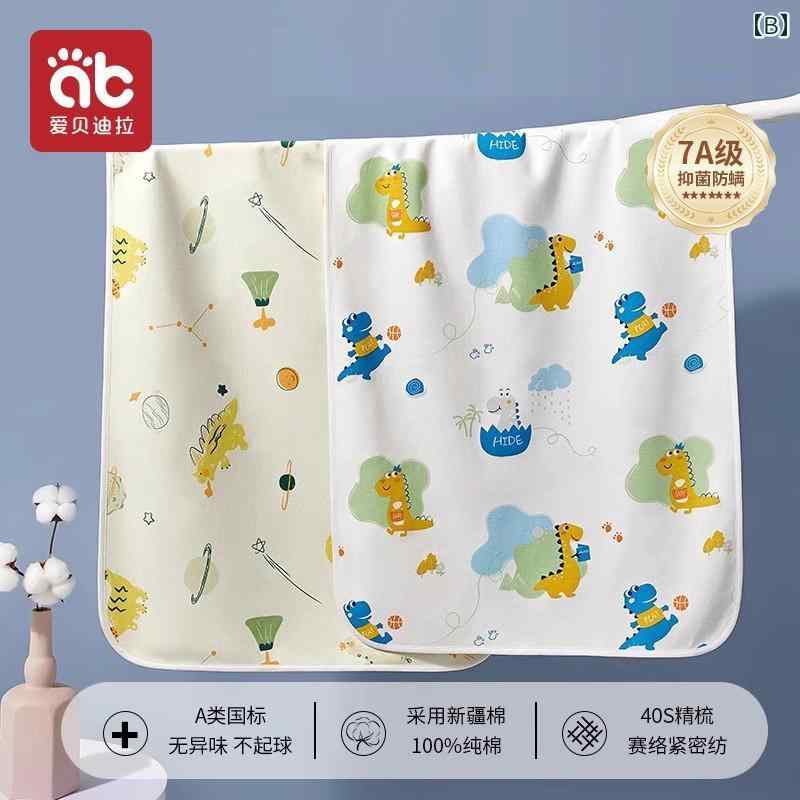 LINEAR shopのベビー おむつ パッド 夏用 綿 防水 通気性 洗える 子供用 ベビー用 大きいサイズ 生理用 夏に使える.赤ちゃんスムース洗えるAクラスの綿製おむつシート｜アングル2