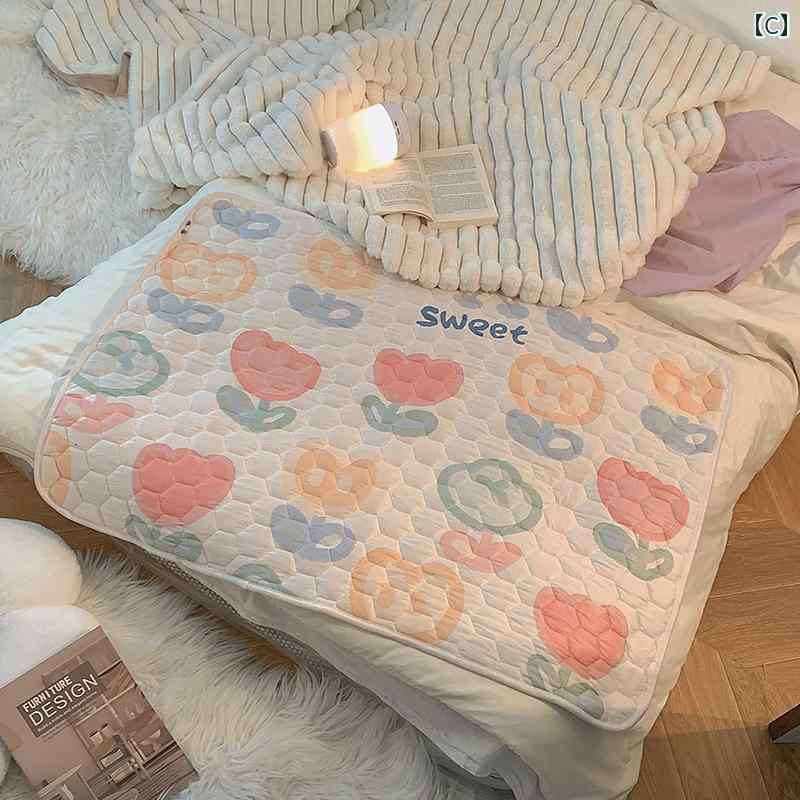 LINEAR shopのコットン タイムズ 生理中の 叔母用 ベッドパッド マットレス 生理 期間 女の子 用品 漏れ 防止 汚れ 防水 綿製のベッドパッドで.生理期に最適｜アングル3