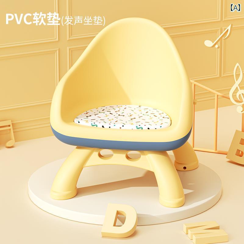 Plastic - ベビー ダイニング テーブル ダイニングチェア スツール 幼児用 子供用 椅子 家庭用 プラスチック製 背もたれ シート 小さめ スツールと 呼ばれる 多機能