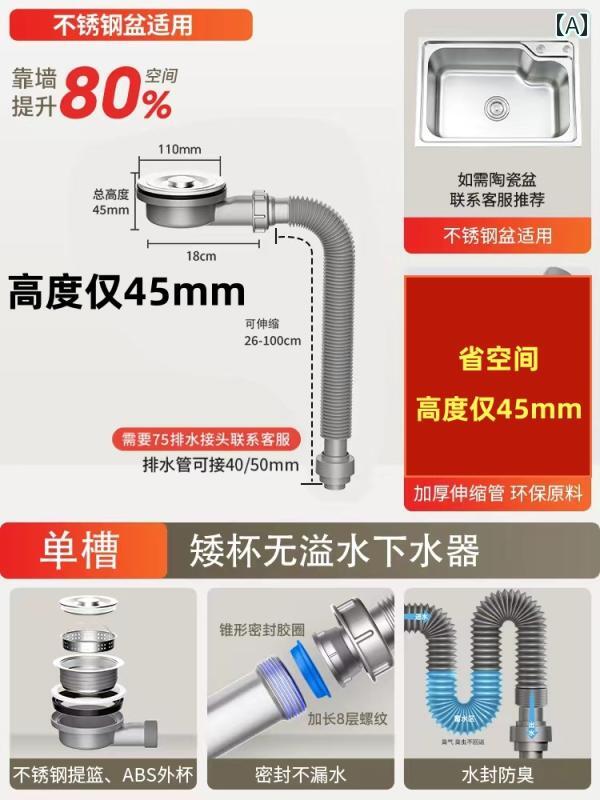 セラミック 洗面 ンドリー シンク 薄型 排水 口 省 スペース 管 サイド バルコニー キッチン シングル トラフ シンクや洗面所陶器製ボウルやシンク