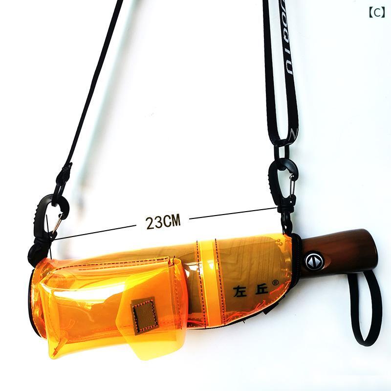 LINEAR shopのPVC 傘 防水 収納 バッグ カバー バッグフック 斜め 掛け ウォーターカップ 化粧 品 トイレタリー PVC素材の傘用防水収納バッグ｜アングル3
