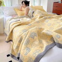 綿 3層 糸 ブランケット カバー 厚手 タオル 夏用 クール キルト オフィス 昼寝用 多機能 シングル エアコン 綿.3層.夏用毛布(3)