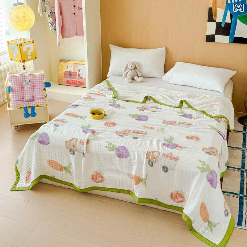 良品 A級 綿 6 層 ガーゼ タオルケット シアサッカー ソファー ブランケット ダブル シ ングル 子供用 エアコン A