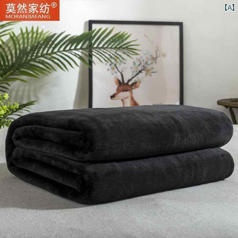 フランネル ブランケット 両面 ベルベット 薄手 ランチ ブレイク ソファ エアコン レジャー 暖かい シーツ 両面がフリース素材で薄手.昼寝やソファでの